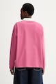 Oblečenie Bavlnené tričko s dlhým rukávom MUNTHE BECENT 261114026166 ružová