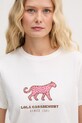 Lola Casademunt t-shirt damski bawełniany biały LS2615015