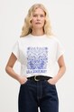 Lola Casademunt t-shirt damski bawełniany biały LS2615110