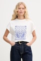 Lola Casademunt t-shirt damski bawełniany biały LS2615110