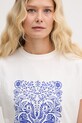 Lola Casademunt t-shirt damski bawełniany biały LS2615110
