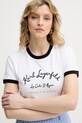 Karl Lagerfeld tričko ženské bavlněné bílá B2W17021