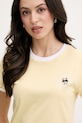 Karl Lagerfeld tricou pentru femei, din bumbac IKON galben B2W17026