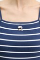 Karl Lagerfeld top pentru femei, din bumbac cu elastan IKON B2W17036 bleumarin