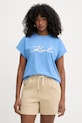 Karl Lagerfeld tričko dámské bavlněné modrá B2W17020