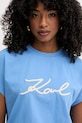 Karl Lagerfeld tričko dámské bavlněné modrá B2W17020