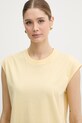 Karl Lagerfeld top damski bawełniany żółty B2W17018