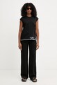 Karl Lagerfeld top pentru femei, din bumbac B2W17018 negru SS26