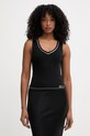 Karl Lagerfeld top damski z wiskozy czarny B2W44008