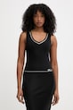 Karl Lagerfeld top dámsky z viskózy čierna B2W44008