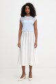 Karl Lagerfeld top damski bawełniany B2W17019 turkusowy SS26