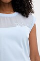 Karl Lagerfeld top damski bawełniany B2W17019 turkusowy