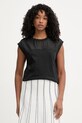 Karl Lagerfeld top damski bawełniany czarny B2W17019