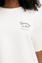 Karl Lagerfeld t-shirt basic damski z modalem B2W44004 beżowy