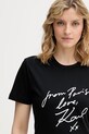 Karl Lagerfeld tričko ženské bavlněné černá B2W17104