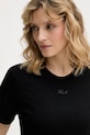 Karl Lagerfeld basic tričko dámské bavlněné černá B2W17094