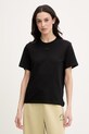 Karl Lagerfeld t-shirt basic damski bawełniany czarny B2W17095