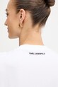 Karl Lagerfeld tričko ženské bavlněné IKON B2W17081 bílá