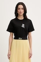 Karl Lagerfeld tričko ženské bavlněné IKON černá B2W17081