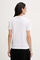 Odzież Karl Lagerfeld t-shirt damski bawełniany IKON B2W17025 biały