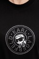 Karl Lagerfeld t-shirt damski bawełniany IKON B2W17025 czarny