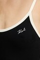 Karl Lagerfeld body damskie bawełniane z elastanem czarny B2W47012