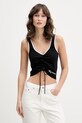 Karl Lagerfeld Jeans crop top za žene crna B2W17051