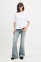 Karl Lagerfeld Jeans t-shirt damski B2W17077 biały SS26
