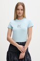 Karl Lagerfeld Jeans tričko dámske bavlnené modrá B2W17064
