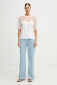 Blugirl Blumarine t-shirt damski bawełniany RA6132.J5003 biały SS26