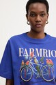 Farm Rio t-shirt in cotone blu 348538