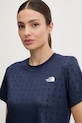 The North Face t-shirt treningowy damski FLEX EMBOSSED granatowy NF0A8G8C8K21