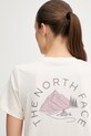 The North Face t-shirt damski bawełniany MONTE NF0A8GA9QLI1 beżowy