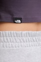 The North Face crop top damski bawełniany z elastanem NF0A55AOG5O1 fioletowy