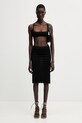 Rick Owens Lilies Unhorny top damski z wiskozy LI01F7100.RV czarny