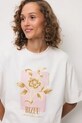 Bizuu t-shirt VIORA VIORA.KREMOWY biały