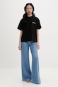 La Mania t-shirt oversize damski bawełniany CARENA CARENA czarny SS26