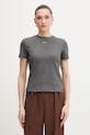 La Mania t-shirt bawełniany ANN bawełna szary ANN