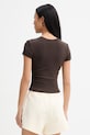 Îmbrăcăminte La Mania tricou pentru femei, cu vâscoză MIKA MIKA maro