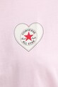 Converse t-shirt damski bawełniany x CHUCKS IN LOVE CVW6T130 różowy