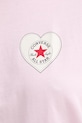 Converse t-shirt damski bawełniany x CHUCKS IN LOVE CVW6T130 różowy