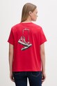 Converse t-shirt damski bawełniany x CHUCKS IN LOVE czerwony CVW6T130