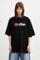 Martine Rose T-shirt bawełniany damski czarny 621JE06001E