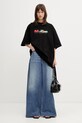Martine Rose T-shirt bawełniany damski 621JE06001E czarny