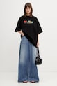 Martine Rose T-shirt bawełniany damski 621JE06001E czarny