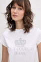 Juicy Couture t-shirt γυναικείο βαμβακερό HERITAGE HILTON λευκό JCDBJ126961
