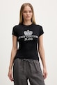 Juicy Couture t-shirt da donna in cotone HERITAGE HILTON nero JCDBJ126961