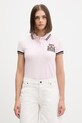 Juicy Couture polo tričko dámske bavlnené POLO TOP ružová JCGCT126015