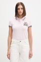 Juicy Couture polo tričko dámske bavlnené POLO TOP ružová JCGCT126015