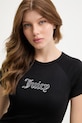 Juicy Couture majica za žene od modala JC BABY TEE crna JCWCT126317